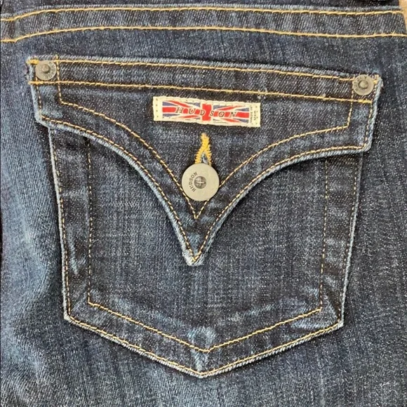 Hudson Denim Dark Rinse Flare Leg Jeans - Picture 3 of 8